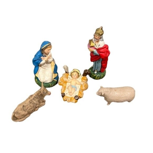 Lot of 5 vintage Nativity figures - Picture 1 of 14